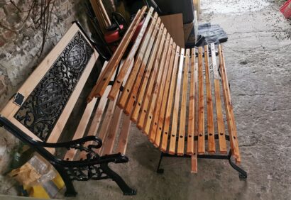 banc fonte restauré